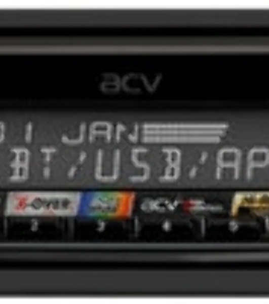 Автомагнитола ACV ADX-907BM, 1 DIN, Bluetooth, USB Type-A, AUX, пульт ДУ