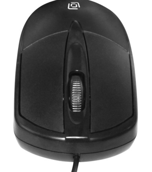 Мышь проводная Oklick 125M черный, 1200 dpi, USB, кнопки - 3