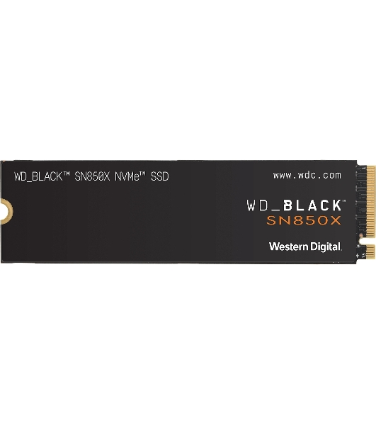 Накопитель SSD WD 1Tb Black SN850X, M.2(22x80мм), NVMe, PCIe 4.0 x4, 3D TLC, R/W 7300/6300Mb/s, IOPs 800 000/1 100 000, TbW 600, DWPD 0.3 (12 мес.)