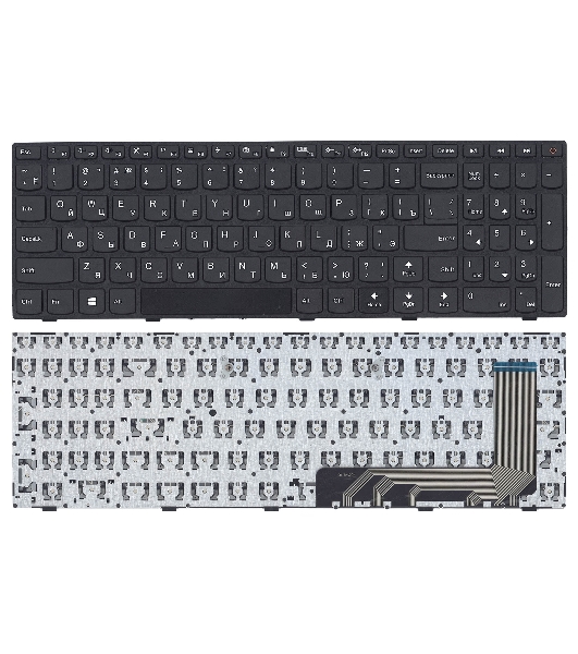 Клавиатура для ноутбука Lenovo IdeaPad 110-15ISK 110-17ACL черная с рамкой