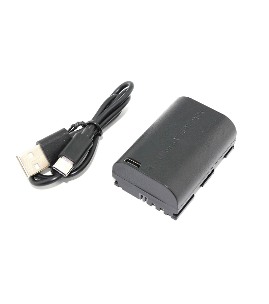 Аккумуляторная батарея для фотоаппарата Canon EOS 5D Mark II (LP-E6 Pro) USB Type-C 7.4V 1600mAh