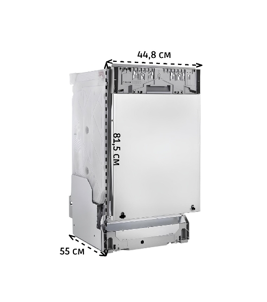 Встраиваемая посудомоечная машина Bosch SPV4HMX10E, серебристый, 44.8 см, 10 компл., 44 дБ, класс A++