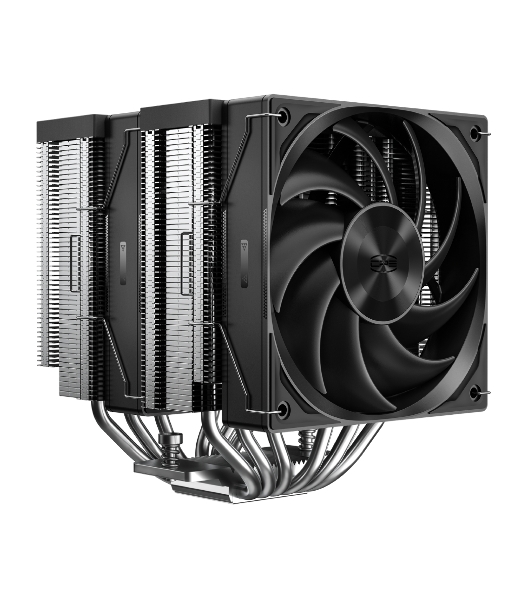Кулер для процессора PCCooler RZ620 BK (260W, 4-pin PWM, 157.5мм, Al/Cu, 6x6мм, 1x120мм, 86.73CFM, 32dBA, 2200RPM, S: 1851/1700/1200/115X, AM5/AM4, черный)