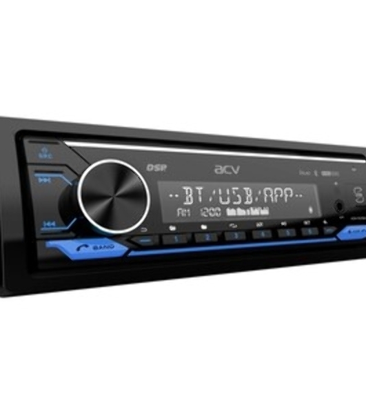 Автомагнитола ACV ADX-907BM, 1 DIN, Bluetooth, USB Type-A, AUX, пульт ДУ