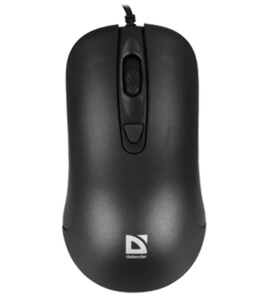 Мышь проводная Defender Classic MB-230 черный, 1600 dpi, USB, кнопки - 4