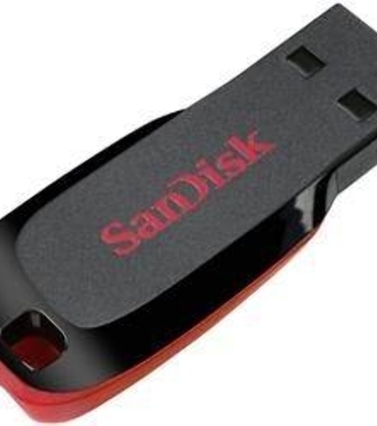 Флешка USB Sandisk CZ50 Cruzer Blade (SDCZ50-064G-B35), 64Gb, USB 2.0, R/W 15/4, черный/красный