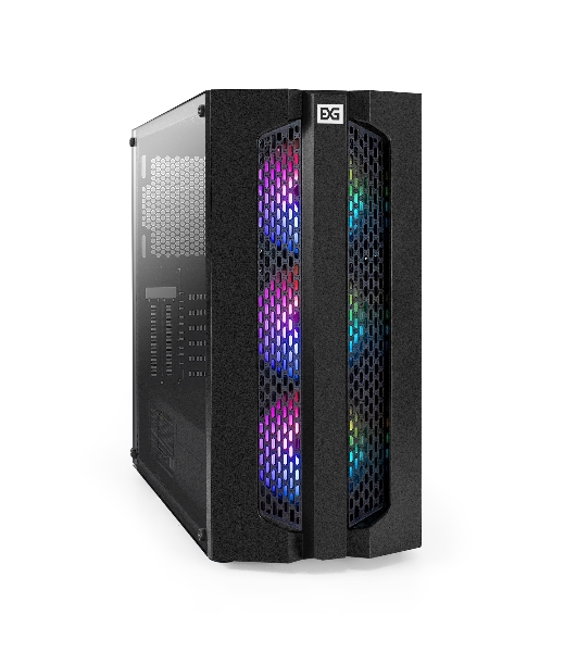 Компьютерный корпус Miditower ExeGate EVO-9205-NPX700 (ATX, БП 700NPX с вент. 12 см, с окном, 1*USB+1*USB 3.0, аудио, 3 вент. 12см с RGb подсветкой)