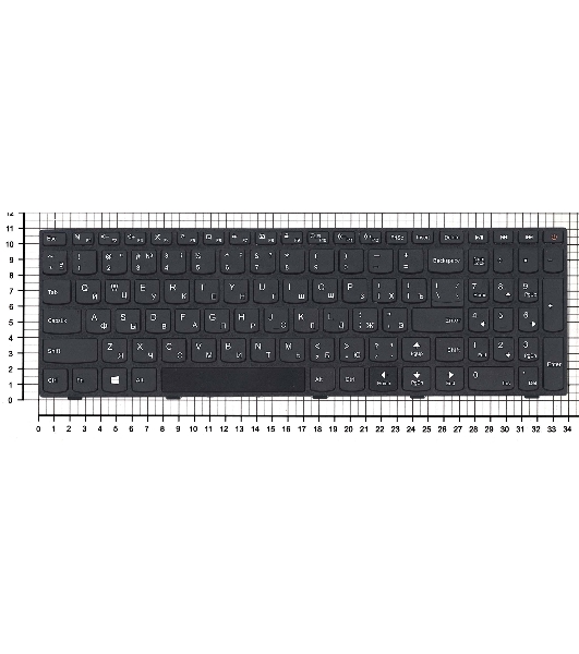 Клавиатура для ноутбука Lenovo IdeaPad 110-15ISK 110-17ACL черная с рамкой