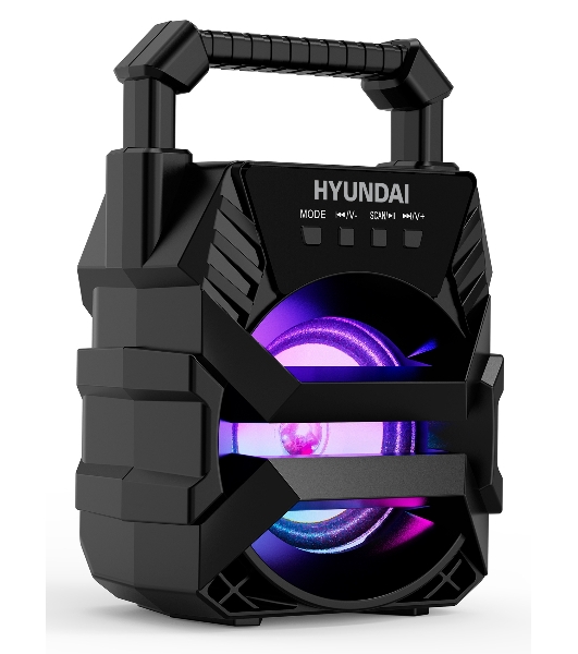 Колонка портативная Hyundai H-PS1000 черный 9 Вт 1.0 BT/USB 10м 500mAh