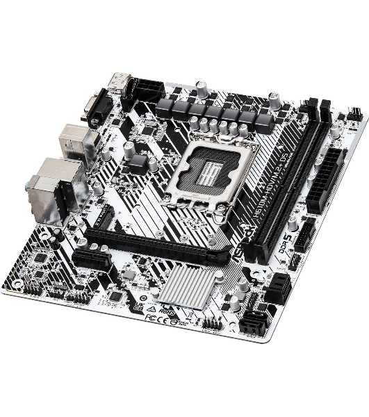 Материнская плата ASRock H610M-HDV/M.2+ D5, LGA 1700, Intel H610, 2xDDR5, 4xSATA, 1xM.2, 1xPCI-E 4.0 x16, 1xPCI-E x1, 1xDP, 1xHDMI, 1xVGA, 1x 1Gb LAN, 1xUSB-C 3.2 Gen 1, 1xUSB-A 3.2 Gen 1, 4xUSB 2.0, 3x3.5 мм, 7.1, Micro-ATX