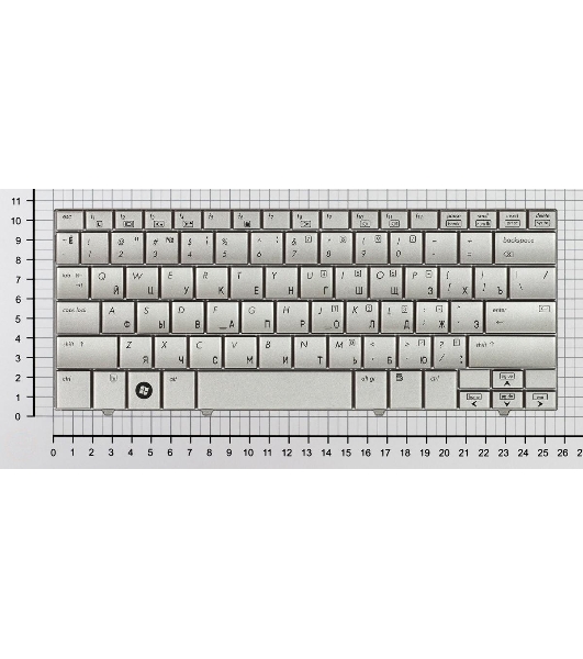 Клавиатура для ноутбука HP Mini 2133 2140 серебристая