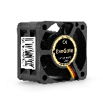Вентилятор для корпуса ExeGate EX04020SB2P-5 черный, 40 мм, 5500 об/мин, 24 дБ, 3 pin, фото 1