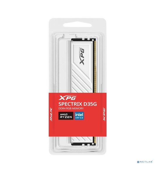 Оперативная память XPG Gaммix D35, DDR4, 8GB (1x8GB), 3200MHz, CL16, UDIMM, с радиатором, белый