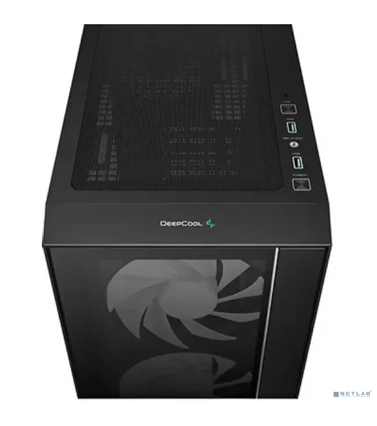 Компьютерный корпус Deepcool MATREXX 55 V4 без БП, боковое окно (закаленное стекло), 3xARGb LED 140мм вентилятора спереди, 1xARGb LED 120мм вентилятор сзади, черный, ATX