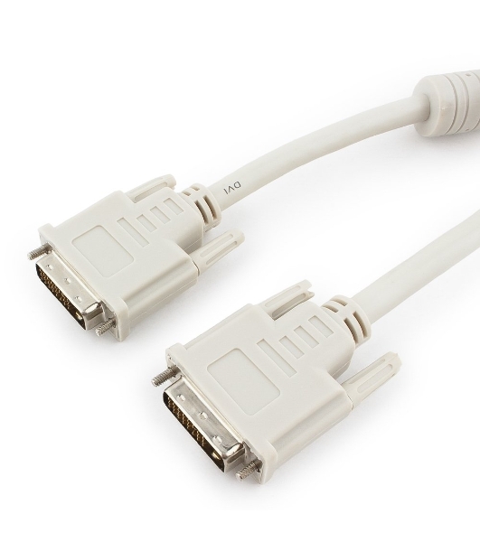 Кабель DVI-D dual link Gembird/Cablexpert CC-DVI2-10M, 25M/25M, 10м, экран, феррит.кольца, пакет
