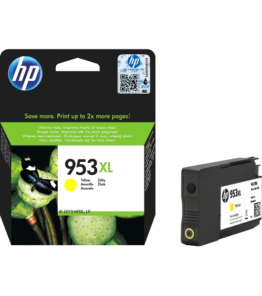 Картридж струйный HP 953XL F6U18AE желтый для HP OJP 8710/8715/8720/8730/8210/8725 (1600 стр.)