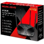Двухдиапазонный роутер MERCUSYS MR80X AX3000 Wi-Fi 6, до 574 Мбит/с на 2,4 ГГц + до 2402 Мбит/с на 5 ГГц,4 фиксированные внешние антенны, 3 гигабитных порта LAN, 1 гигабитный порт WAN, фото24