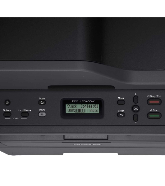 МФУ лазерное Brother DCP-L2540DW, А4, ч/б, печ. 30 стр/мин, 2400 x 600 dpi, USB, Wi-Fi, Ethernet RJ-45