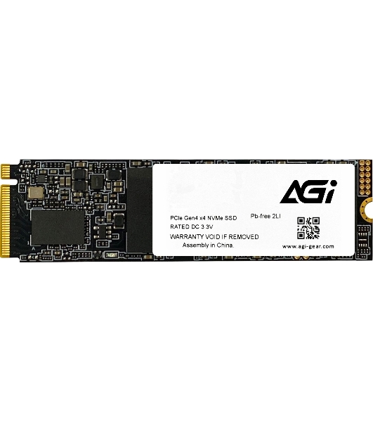 Накопитель SSD AGI AGI1T0G43AI818, 1Tb, PCIe 4.0 x4, M.2 2280, NVMe, R/W 4700/2800