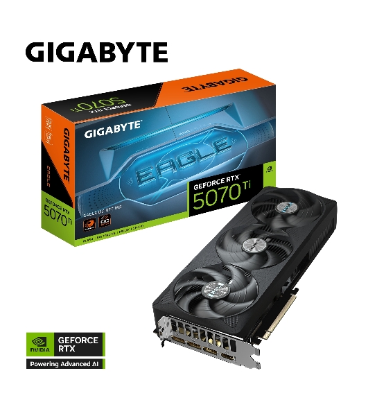 Видеокарта Gigabyte GV-N507TEAGLE OC-16GD 1.0 NV RTX 5070TI 16Gb 256bit GDDR7 2542/28000/HDM