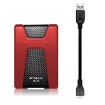 Внешний HDD 2.5' ADATA HD650, 1TB, USB 3.2 Gen 1 Type-A, 5400 rpm, красный, фото 1