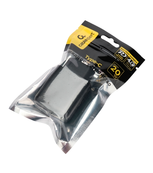 Зарядное устройство Cablexpert MP3A-PC-60 20Вт GaN, 3А, QC4.0/PD, 1xType-C, черный, пакет