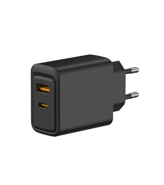 Сетевое зарядное устройство Rexant с портами USB-A и USB-C, 30Вт, черный