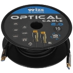 Кабель HDMI Wize AOC-HM-HM-10M оптический, 10 м, 4K/60HZ 4:4:4, v.2.0, ARC, 19M/19M, HDCP 2.2, Ethernet, черный, коробка, фото 1