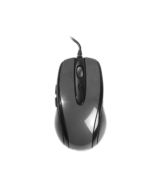 Мышь проводная A4Tech N-708X серый глянец/черный, 1600 dpi, USB, кнопки - 6