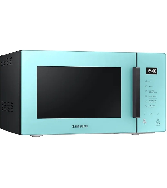 Микроволновая печь Samsung MG23T5018AN/BW голубой, 23 л, 800 Вт, переключатели - сенсор