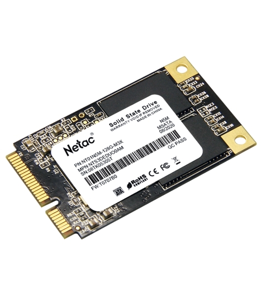 Накопитель SSD Netac N5M, 128Gb, mSATA, R/W 560/520