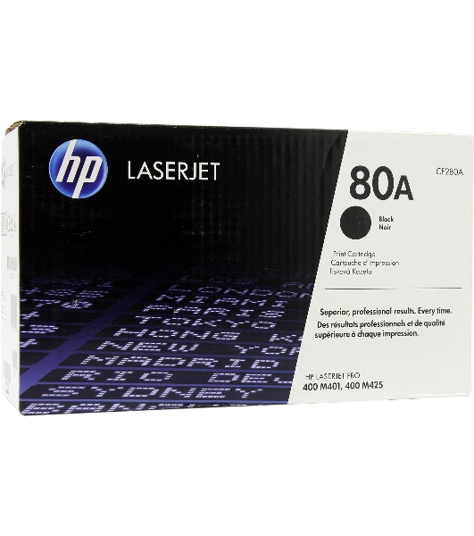 Картридж лазерный HP 80A (CF280A) черный для LaserJet Pro 400 M401/M425 2700 стр.