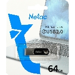 Флешка USB Netac U278 (NT03U278N-064G-20PN), 64Gb, USB 2.0, R/W 50/10, серебристый/черный, фото6