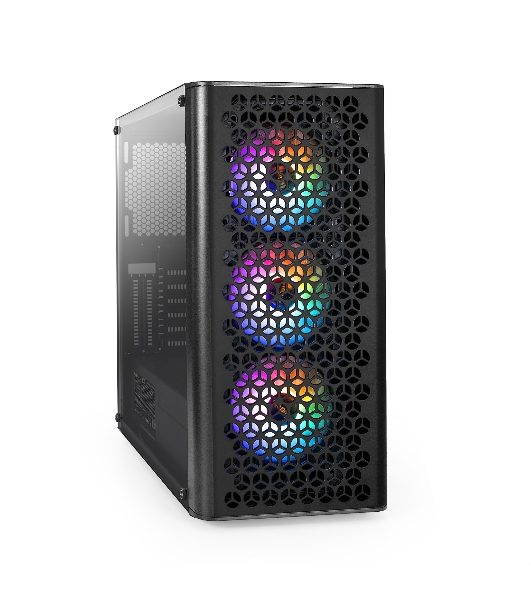 Компьютерный корпус Miditower ExeGate EVO-9202-NPX600 (ATX, БП 600NPX с вент. 12 см, с окном, 1*USB+1*USB 3.0, аудио, 3 вент. 12см с RGb подсветкой)