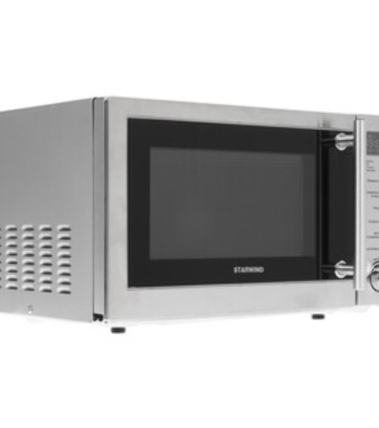 Микроволновая печь Starwind SMW5220 серебристый, 20 л, 700 Вт, переключатели - кнопки, поворотный механизм