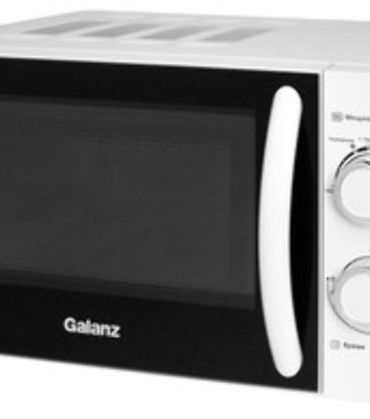 Микроволновая печь Galanz MOS-2401FMW белый, 20 л, 800 Вт, переключатели - поворотный механизм