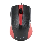 Мышь проводная Oklick 225M черный/красный, 1200 dpi, USB, кнопки - 3, фото 1
