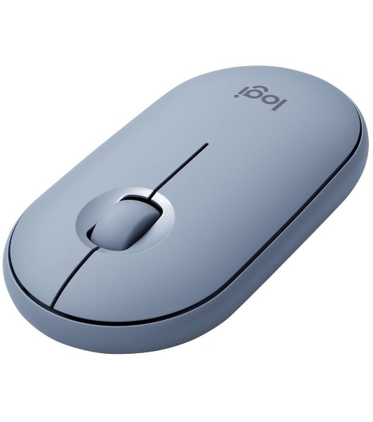 Мышь беспроводная Logitech Pebble M350 серый, 1000 dpi, радиоканал, Bluetooth, USB, кнопки - 3