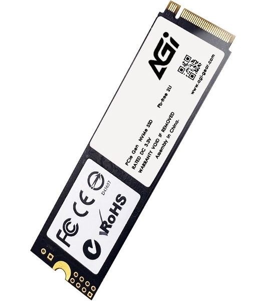 Накопитель SSD AGI AGI1T0G43AI818, 1Tb, PCIe 4.0 x4, M.2 2280, NVMe, R/W 4700/2800