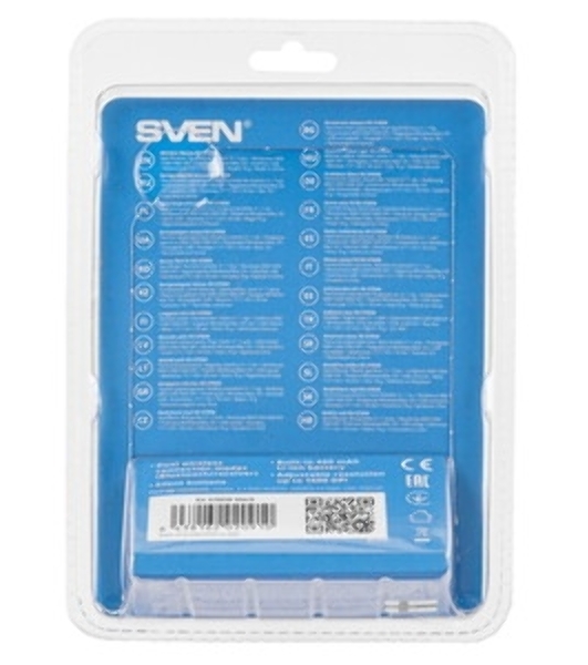 Мышь беспроводная SVEN RX-570SW черный, 1600 dpi, радиоканал, Bluetooth, USB, кнопки - 4
