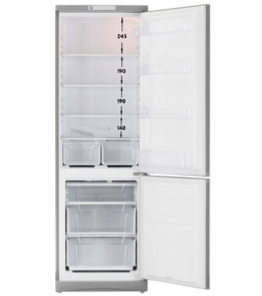 Холодильник Indesit ES 18 GA серебристый двухкамерный 233/85л морозилка снизу