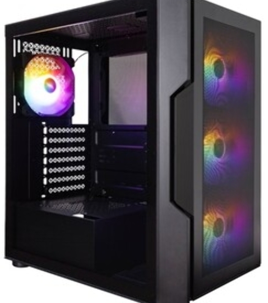 Компьютерный корпус 1STPLAYER TRILOBITE T7-P черный ATX 4x120мм LED fans T7-P-BK-4F1