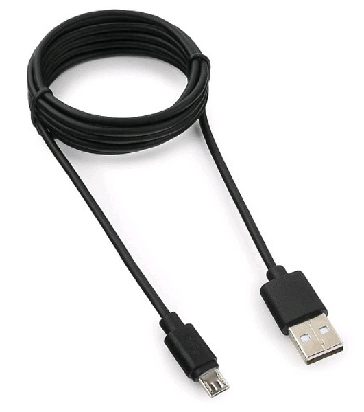 Кабель USB 2.0 Pro Гарнизон GCC-mUSB2-AMBM-1.8M, AM/microBM 5P, 1.8м, черный, пакет