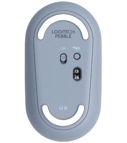 Мышь беспроводная Logitech Pebble M350 серый, 1000 dpi, радиоканал, Bluetooth, USB, кнопки - 3