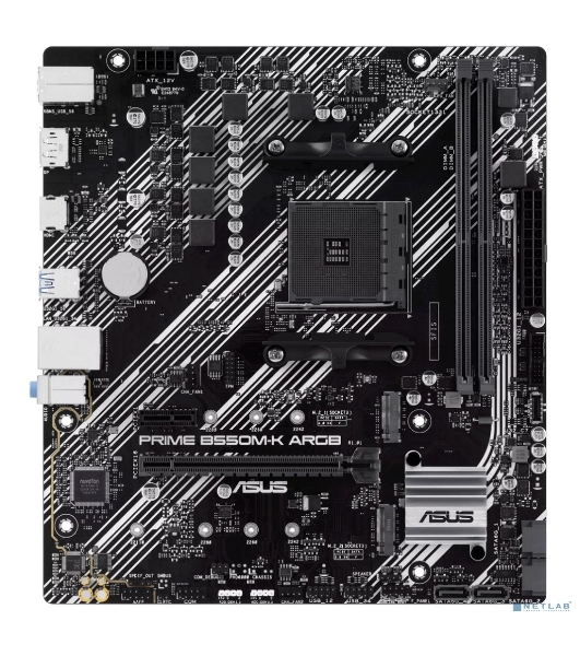 Материнская плата ASUS PRIME B550M-K ARGB, Socket AM4, AMD B550, 2xDDR4, 4xSATA, 2xM.2, 1xPCI-E 4.0 x16, 1xPCI-E x1, 1xHDMI, 1xDP, 1x 1Gb LAN, 4xUSB-A 3.2 Gen 1, 2xUSB-A 2.0, 3x3.5 мм, 7.1, Micro-ATX