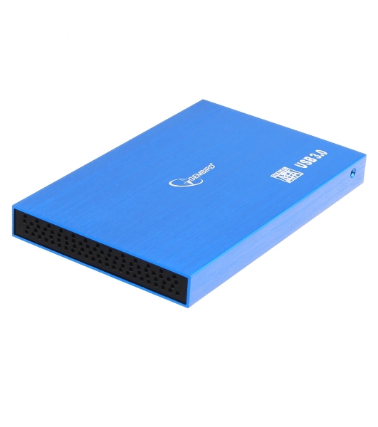 Внешний корпус 2.5' Gembird EE2-U3S-56, синий металлик, USB 3.0, SATA, алюминий