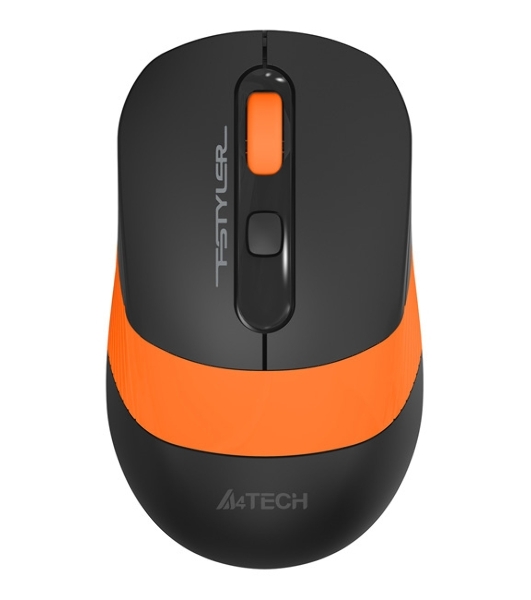 Мышь беспроводная A4Tech Fstyler FG10S черный/оранжевый, 2000 dpi, радиоканал, USB, кнопки - 4