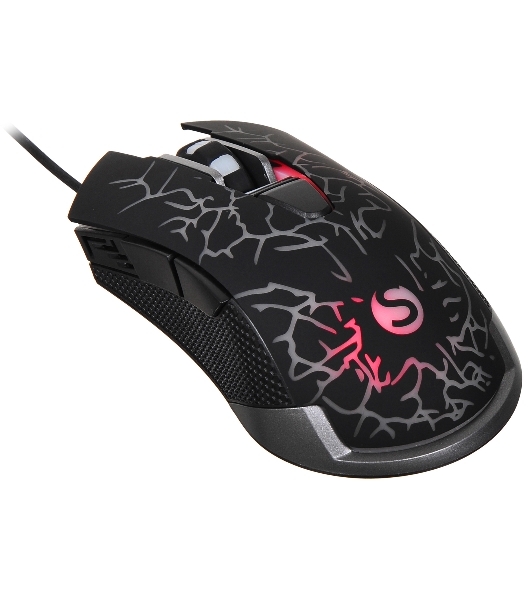 Мышь проводная SunWind SW-M705G черный, 3600 dpi, USB, кнопки - 6