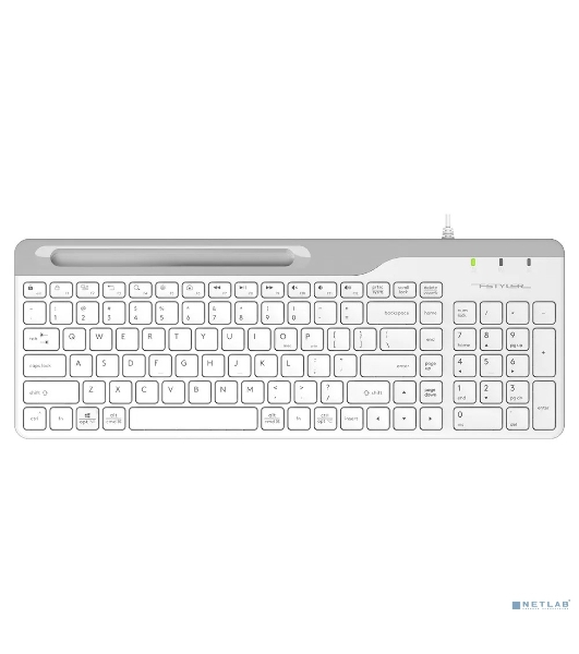 Клавиатура проводная A4Tech Fstyler FK25, USB, белый/серый