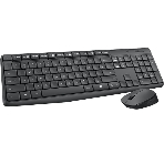 Комплект клавиатура+мышь Logitech MK235 беспроводной, USB, 1000 DPI, серый (заводская гравировка), фото 1